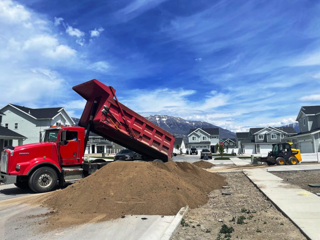 Dumping Truck Topsoil